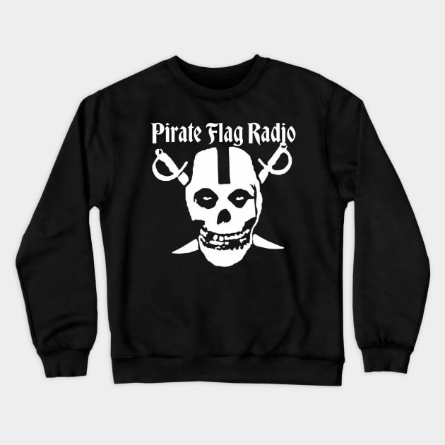 WPFR JUST WIN BABY Crewneck Sweatshirt by PIRATE FLAG RADIO WPFR